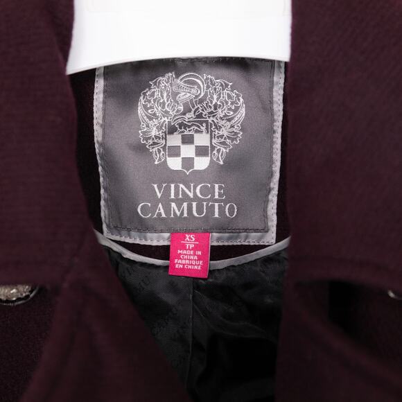 Vince Camuto Women Double-Breasted Long Wool Coat Port Royale Size XS - Picture 6 of 7